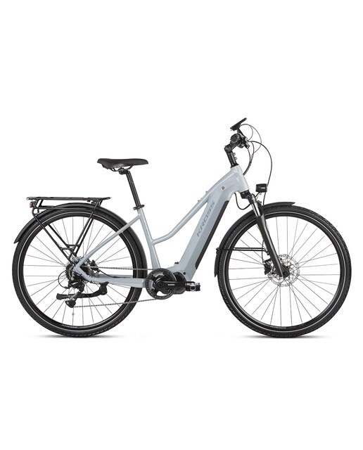 Imagen 1 de Bicicleta eléctrica de mujer Trans Hybrid 4.0 28'' Kross Gris