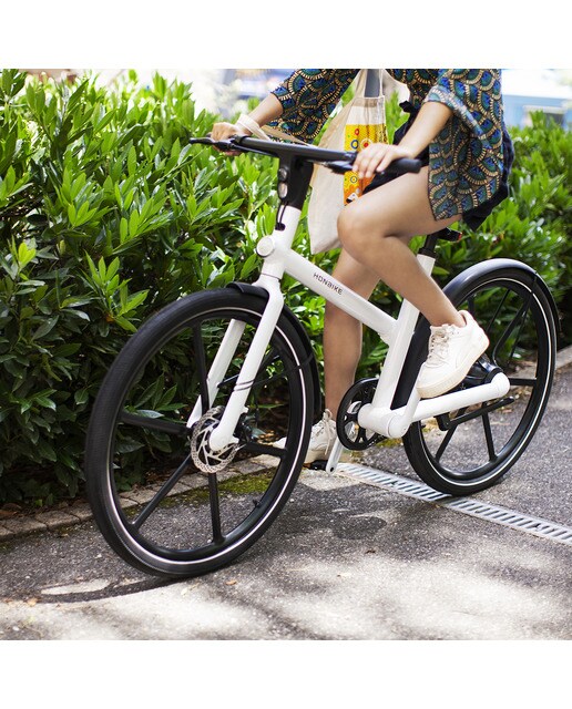 Bicicleta eléctrica ciudad UNI4 27,5'' Honbike - Blanco Blanco-9