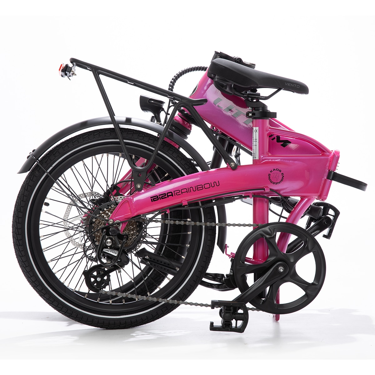 Bicicleta Elétrica Dobrável Ibiza Rainbow - Pink Panther Rosa-8