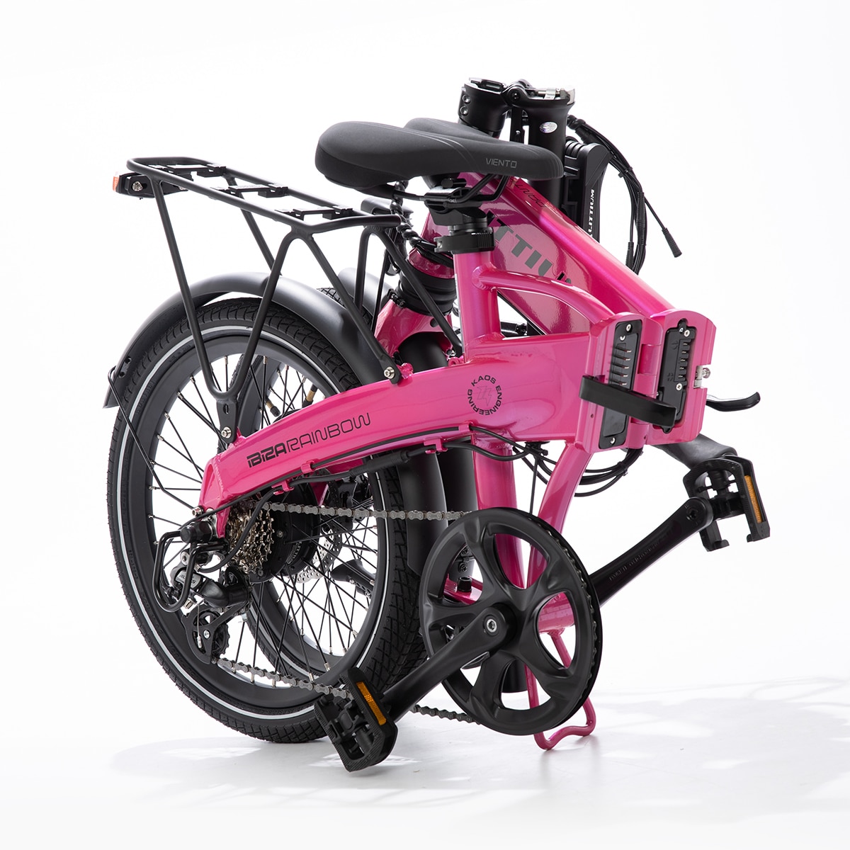 Bicicleta Elétrica Dobrável Ibiza Rainbow - Pink Panther Rosa-9