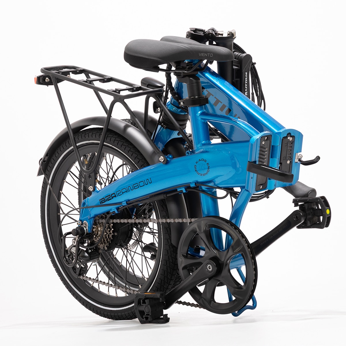 Bicicleta Elétrica Dobrável Ibiza Rainbow - Blue Marlin Azul-9