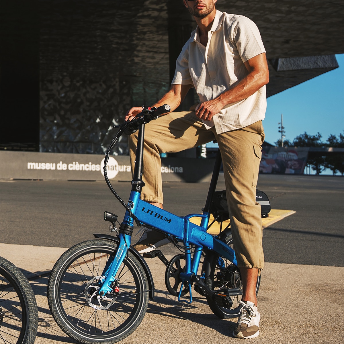 Bicicleta Elétrica Dobrável Ibiza Rainbow - Blue Marlin Azul-13