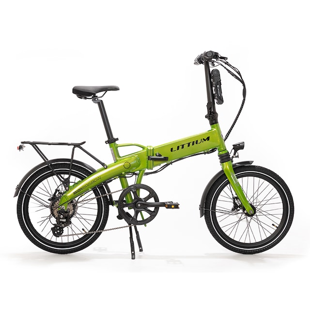 Imagen 0 de Bicicleta eléctrica plegable Ibiza Rainbow Green Peace Littium