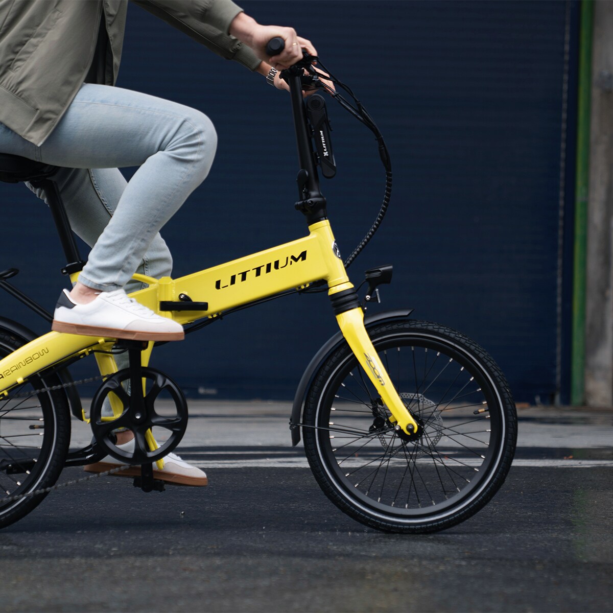 Bicicleta eléctrica plegable Littium Ibiza Rainbow Yellow Stone