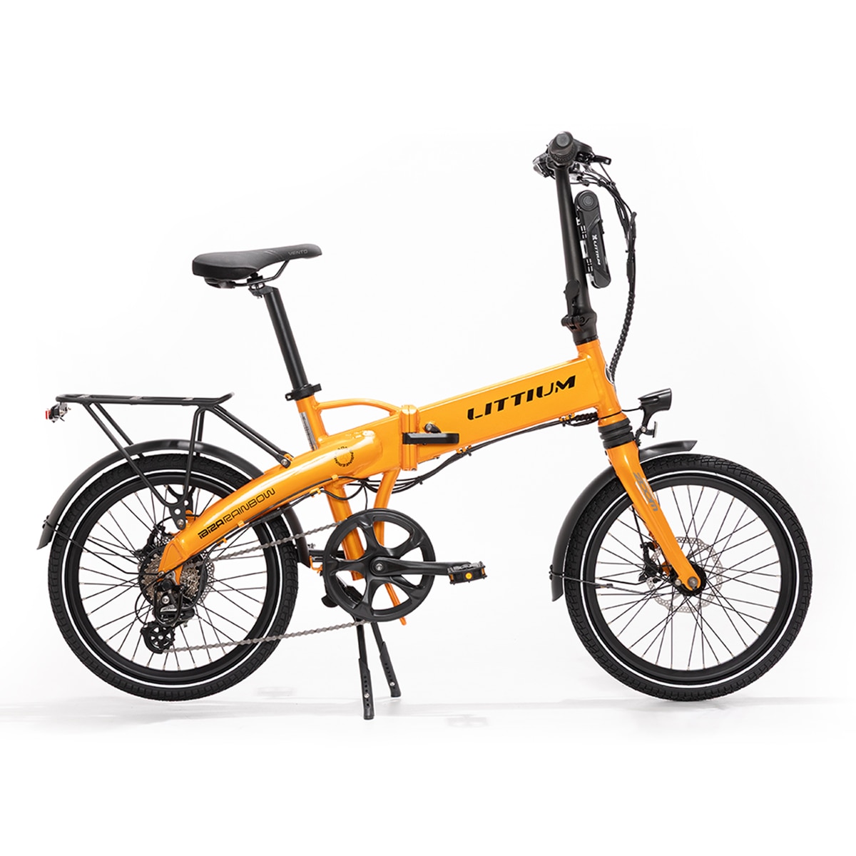 Bicicleta Elétrica Dobrável Ibiza Rainbow - Orange Juice Laranja-1