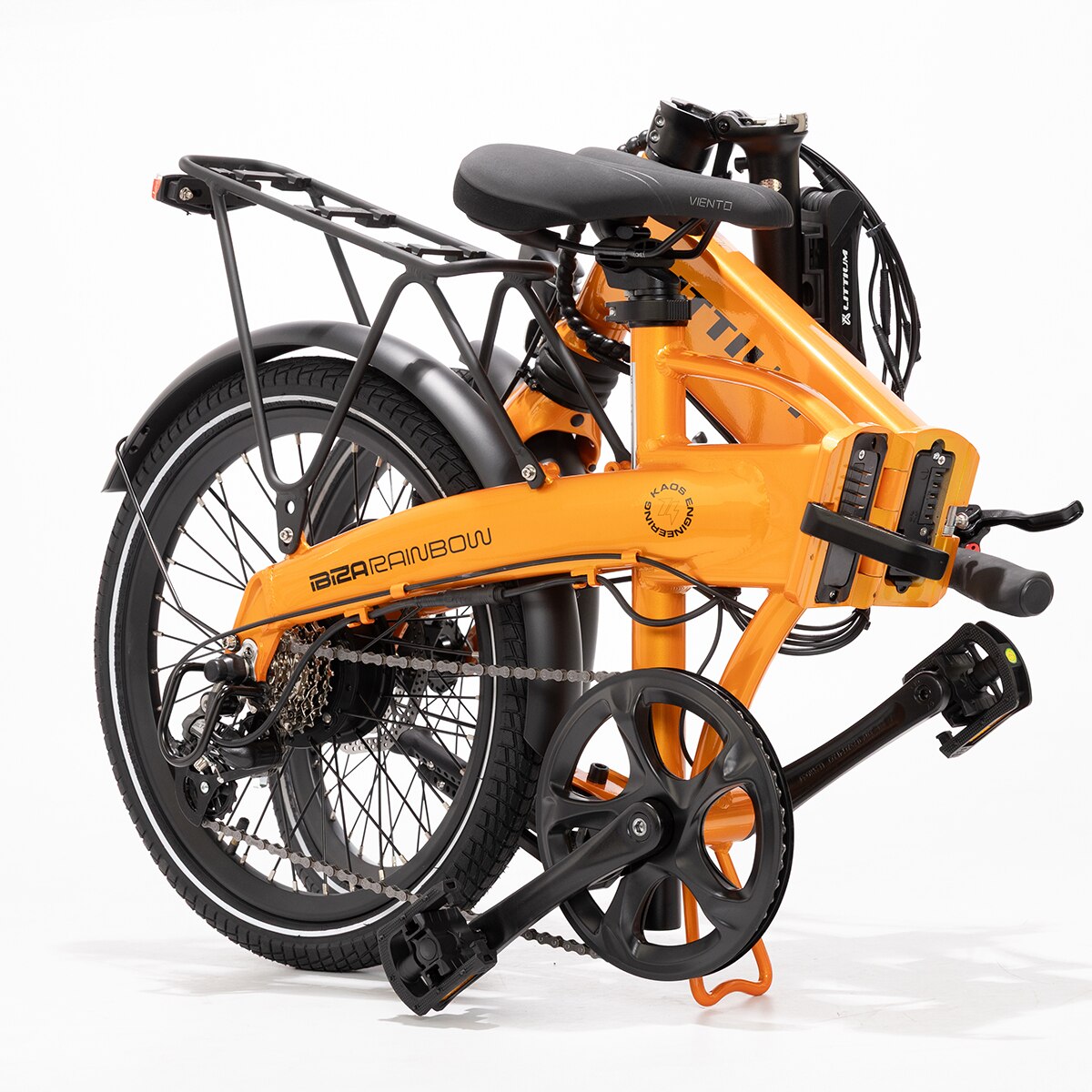 Bicicleta Elétrica Dobrável Ibiza Rainbow - Orange Juice Laranja-9