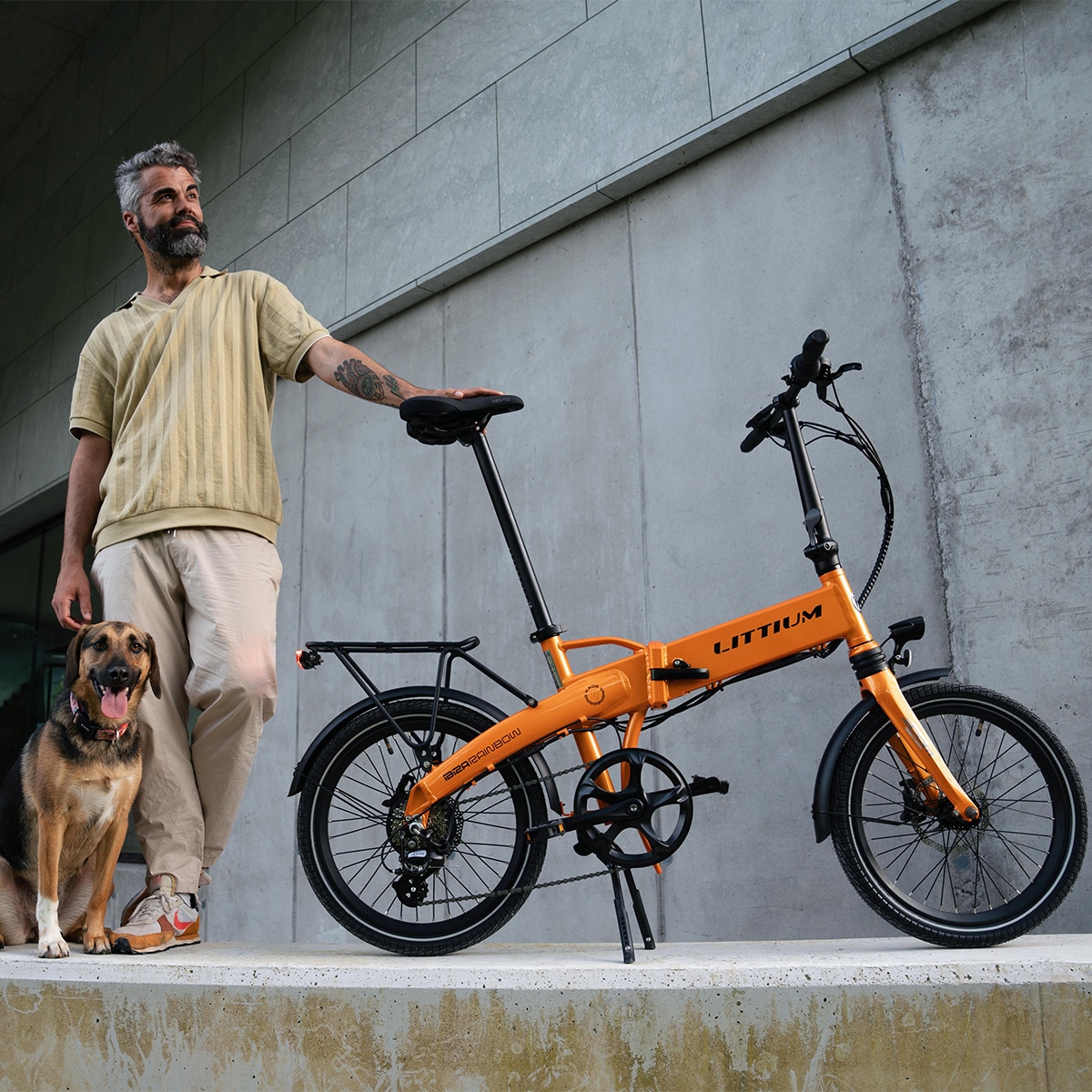 Bicicleta eléctrica plegable Ibiza Rainbow Orange Juice Littium