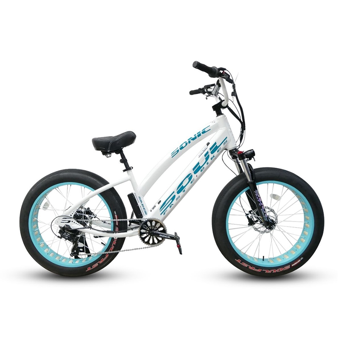 Imagen 0 de Bicicleta eléctrica de mujer SABER Pro 24' Soul Blanco / Verde