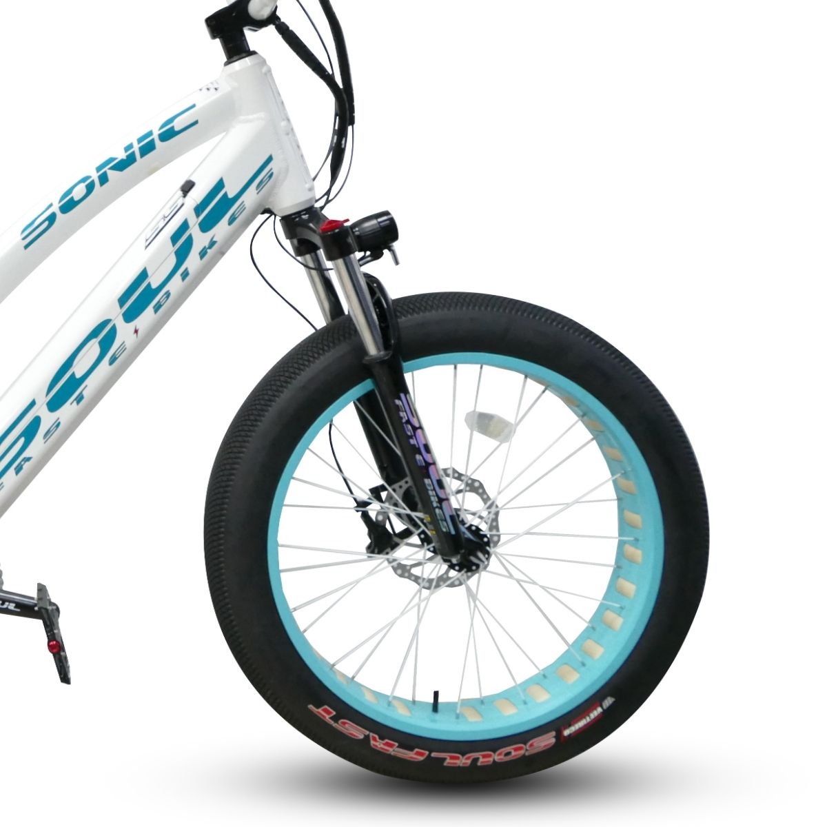 Bicicleta eléctrica de mujer SABER Pro 24' Soul - Blanco / Verde Blanco / Verde-2