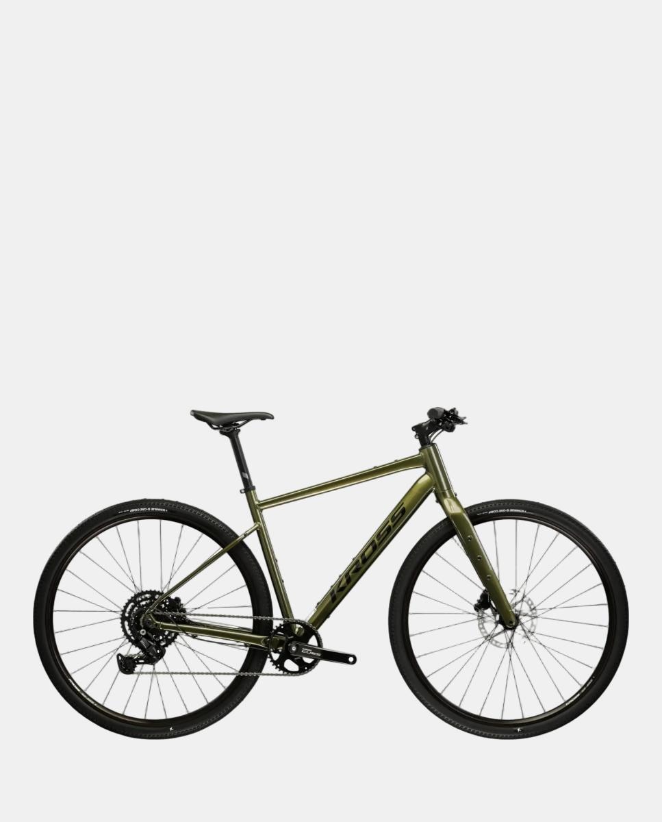 Bicicleta de Gravel de Hombre Esker 1.0 FL Kross - Verde / Gris Verde / Gris-1
