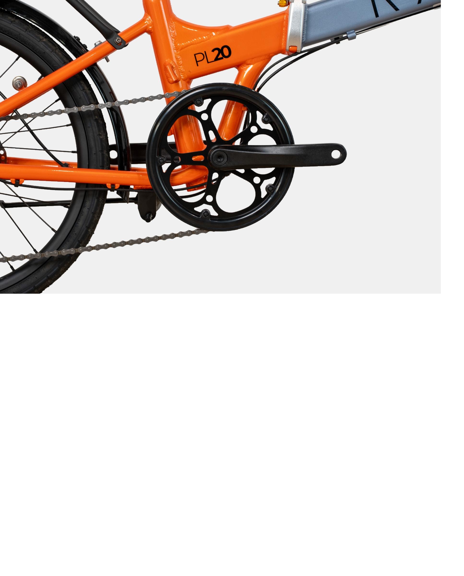 Imagen 2 de Bicicleta Plegable Unisex Naranja Gris PL20 Rali - Naranja / Gris Naranja / Gris