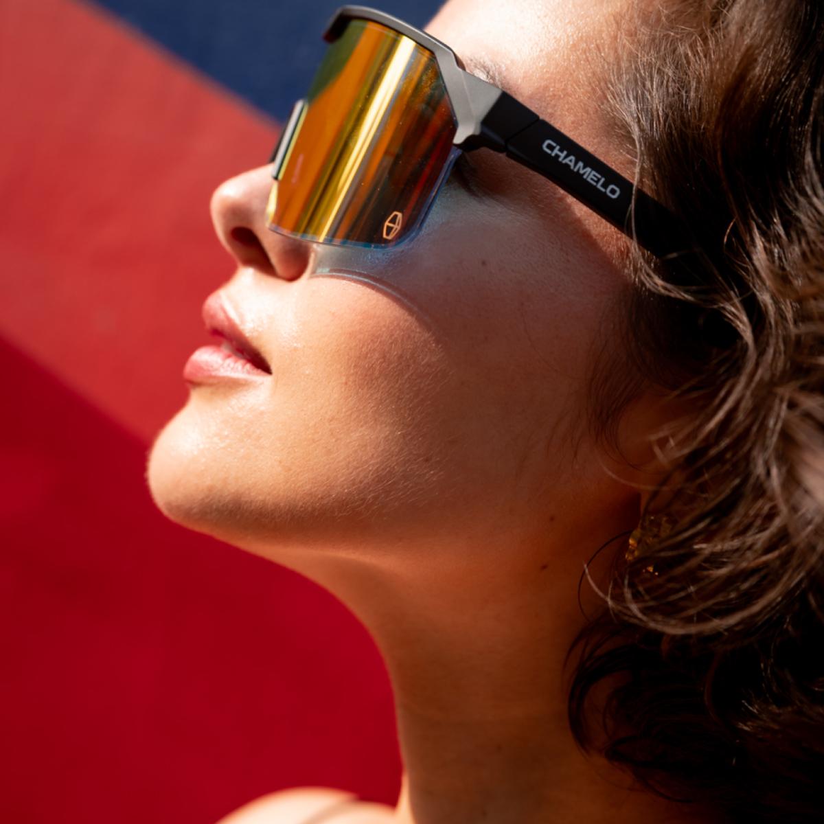 Gafas de Sol Unisex Shield Slider/Automatic HVL Fire Matte Black Chamelo - Negro mate Negro mate-4