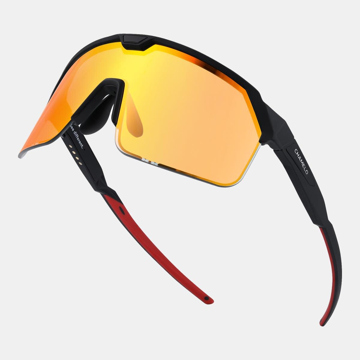 Gafas de Sol Unisex Shield Slider/Automatic HVL Fire Matte Black Chamelo - Negro mate Negro mate-6