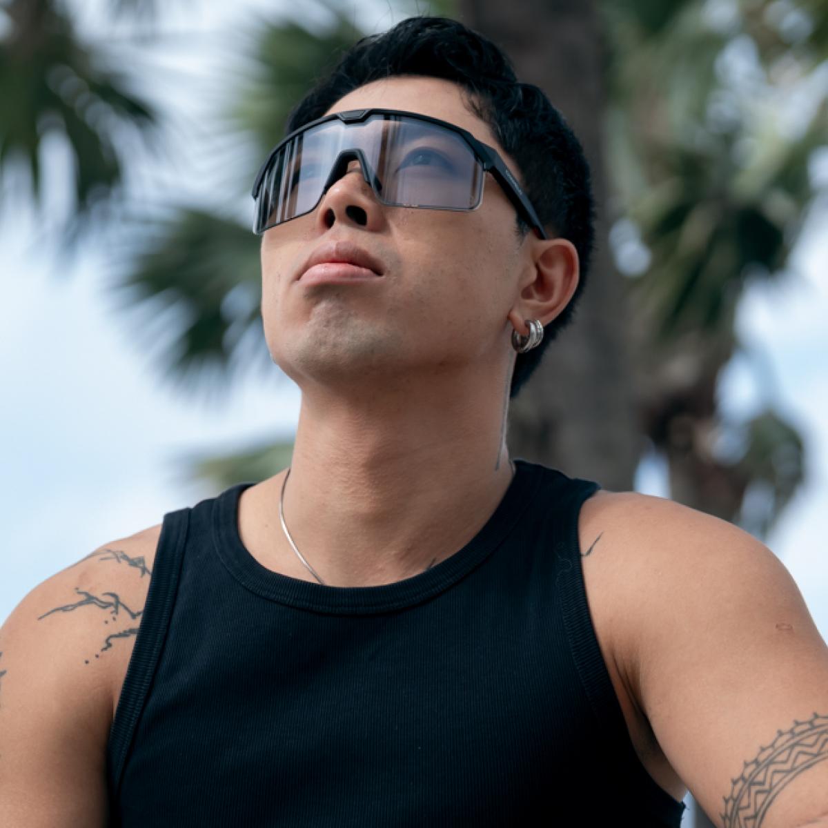 Gafas de Sol Unisex Shield Slider/Automatic HVL Smoke Matte Black Chamelo - Negro mate Negro mate-2