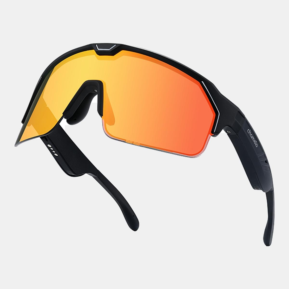 Gafas de Sol Unisex Music Shield Slider HVL Fire Matte Black Chamelo - Negro mate Negro mate-5
