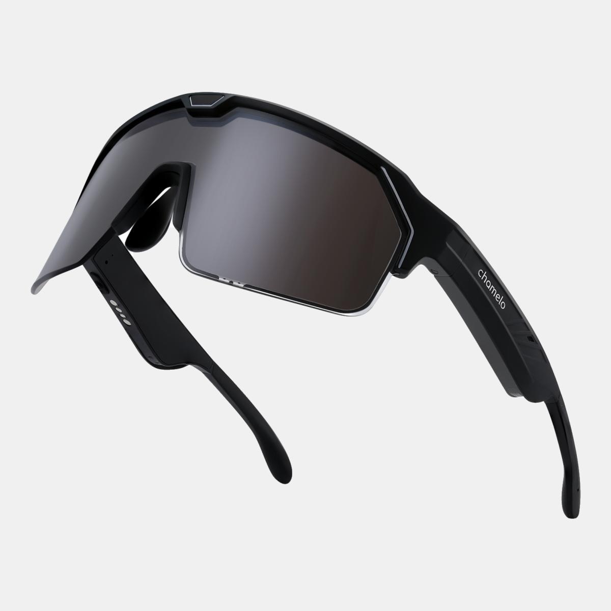 Gafas de Sol Unisex Music Shield Slider HVL Smoke Matte Black Chamelo - Negro mate Negro mate-6