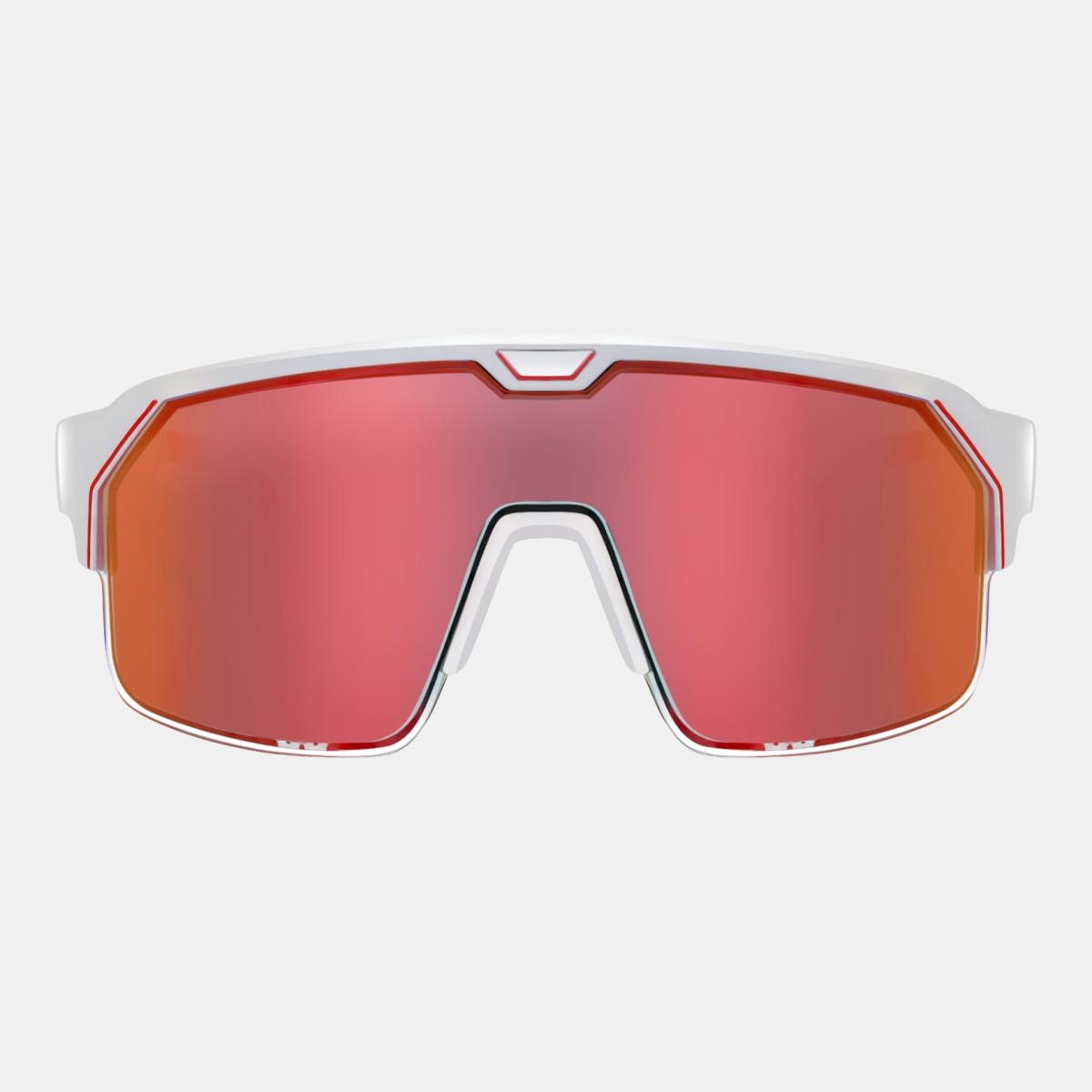 Gafas de Sol Unisex Music Shield Slider HVL Fire (Red mirror) White Chamelo - Blanco Blanco-5