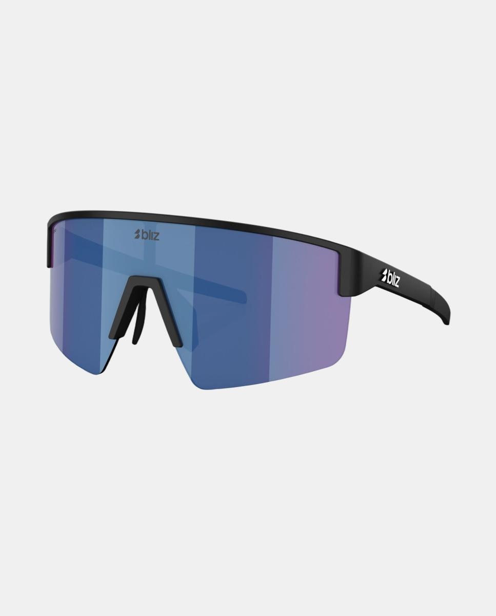 Óculos de Ciclismo Unissexo P004 com Lente Azul Esp - Preto Mate Preto-2