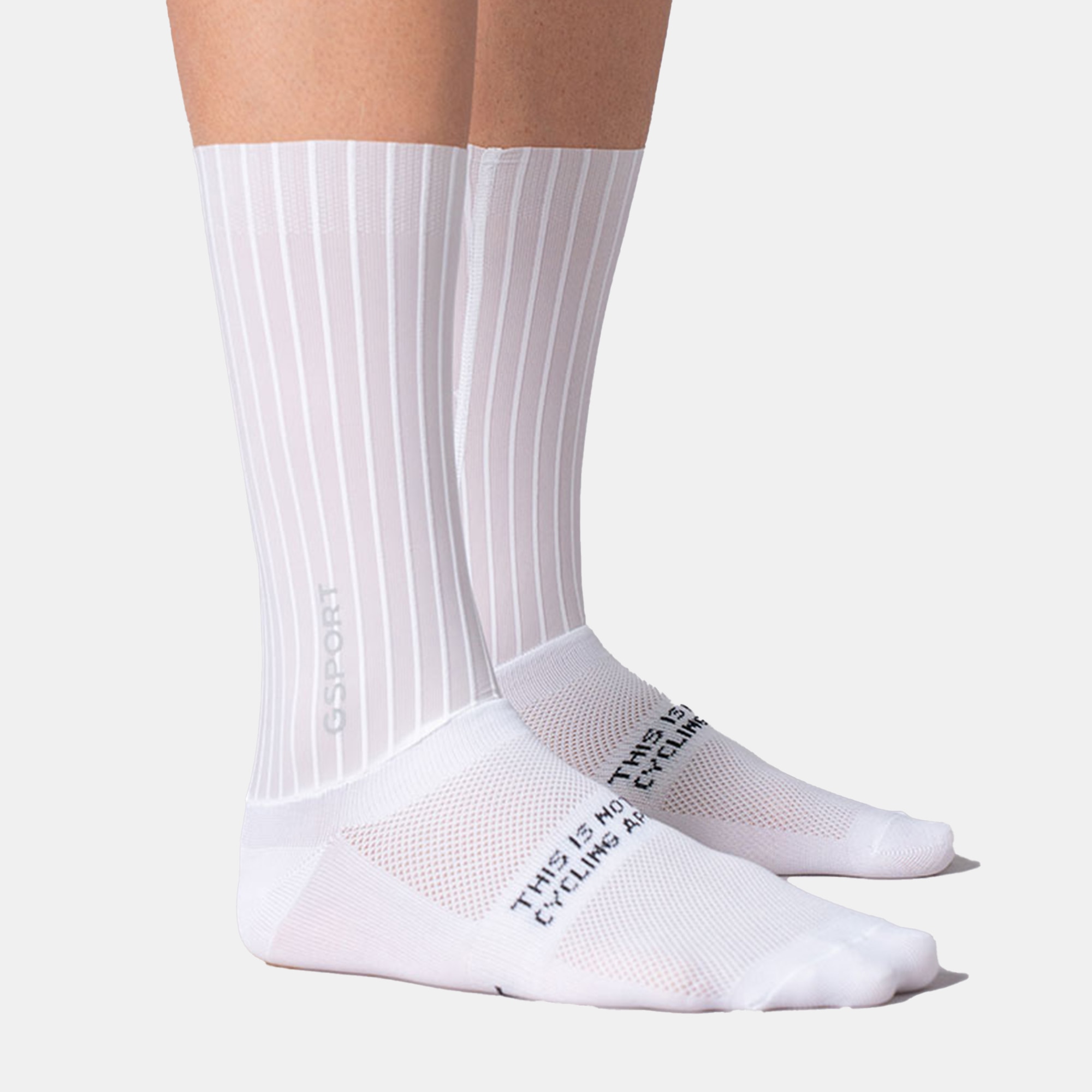 Meias de Ciclismo Unissexo Aero Ivory 2.0 Branco-3