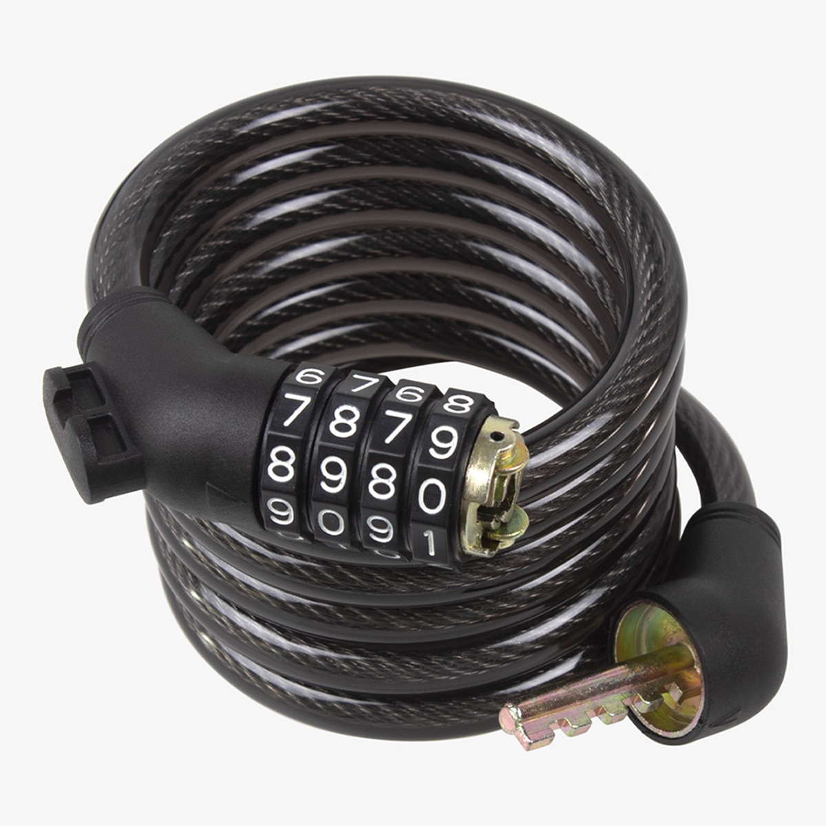 Cadeado Espiral com Combinação 10x1800 Sujec Preto-1