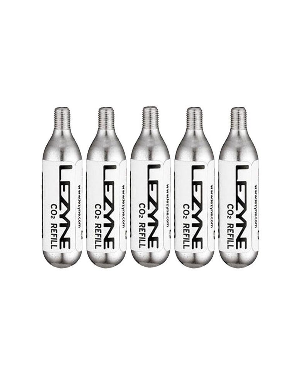Lezyne - Cartuchos aire comprimido 25G Co2 - 5 Pack Silver Lezyne.