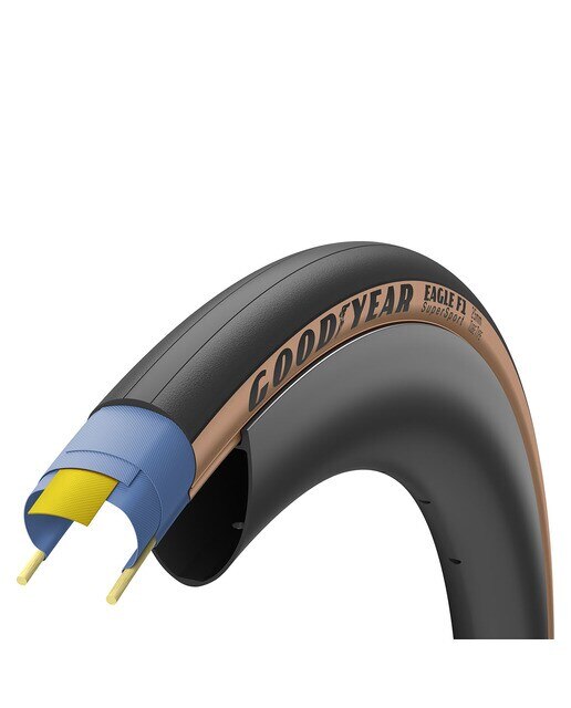 Pneus Eagle Sport Dobrável - 700x25 Preto / Castanho-3