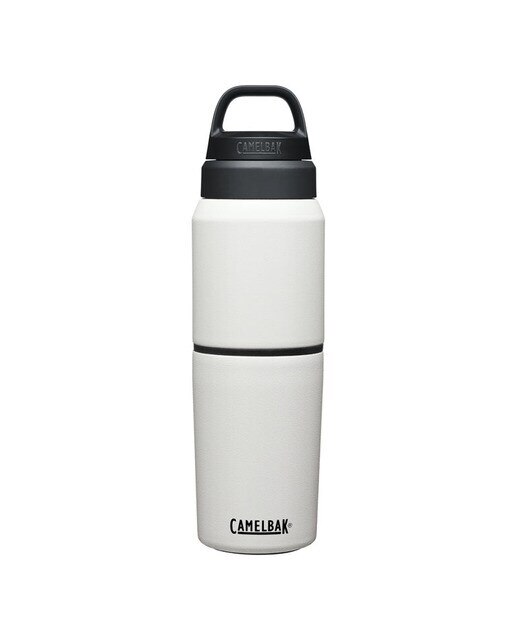 Garrafa MultiBev™ de aço inoxidável selada a vácuo 500 ml/17 oz com copo de 350 ml/12 oz Camelbak Branco-1