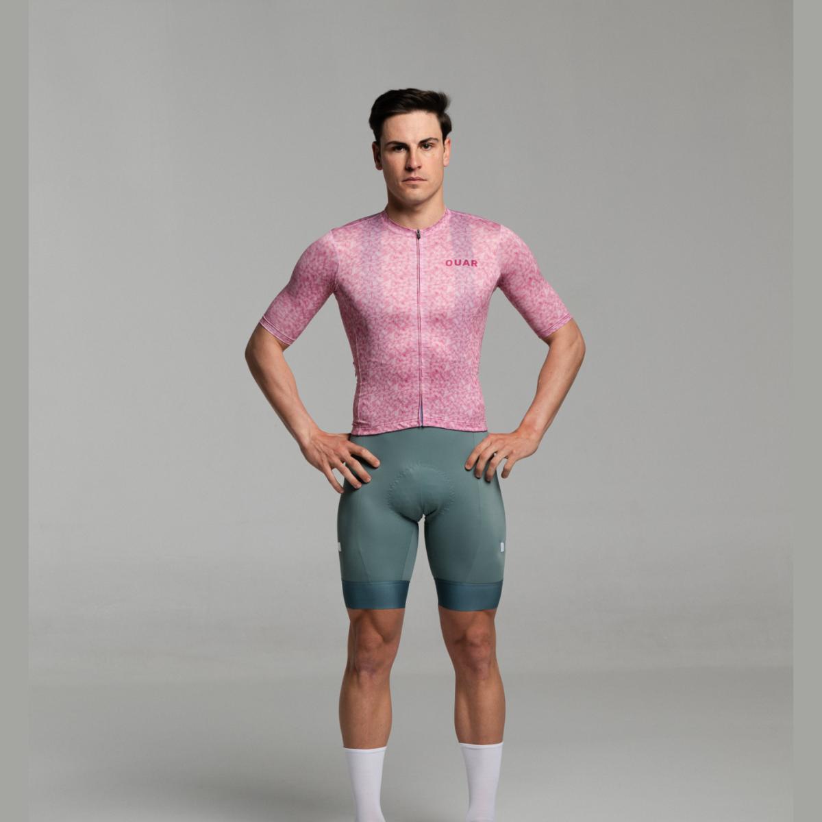 Imagen 0 de Maillot de ciclismo Unisex Pink Pixel SIGNATURE OUAR Rosa / Blanco