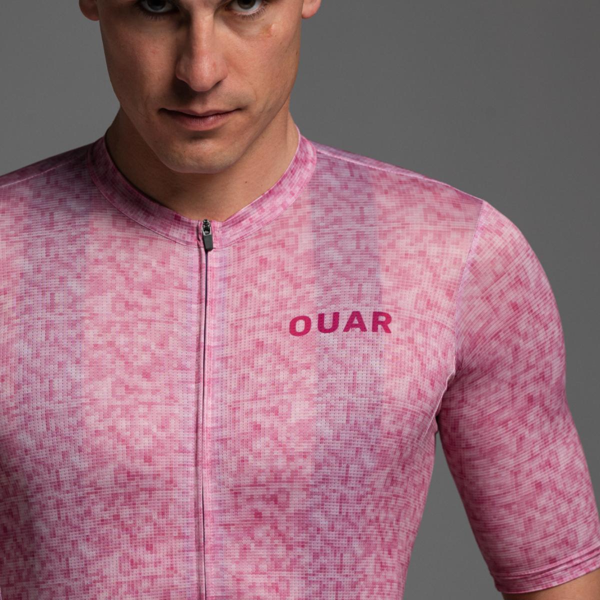 Maillot de ciclismo Unisex Pink Pixel SIGNATURE OUAR - Rosa / Blanco Rosa / Blanco-5