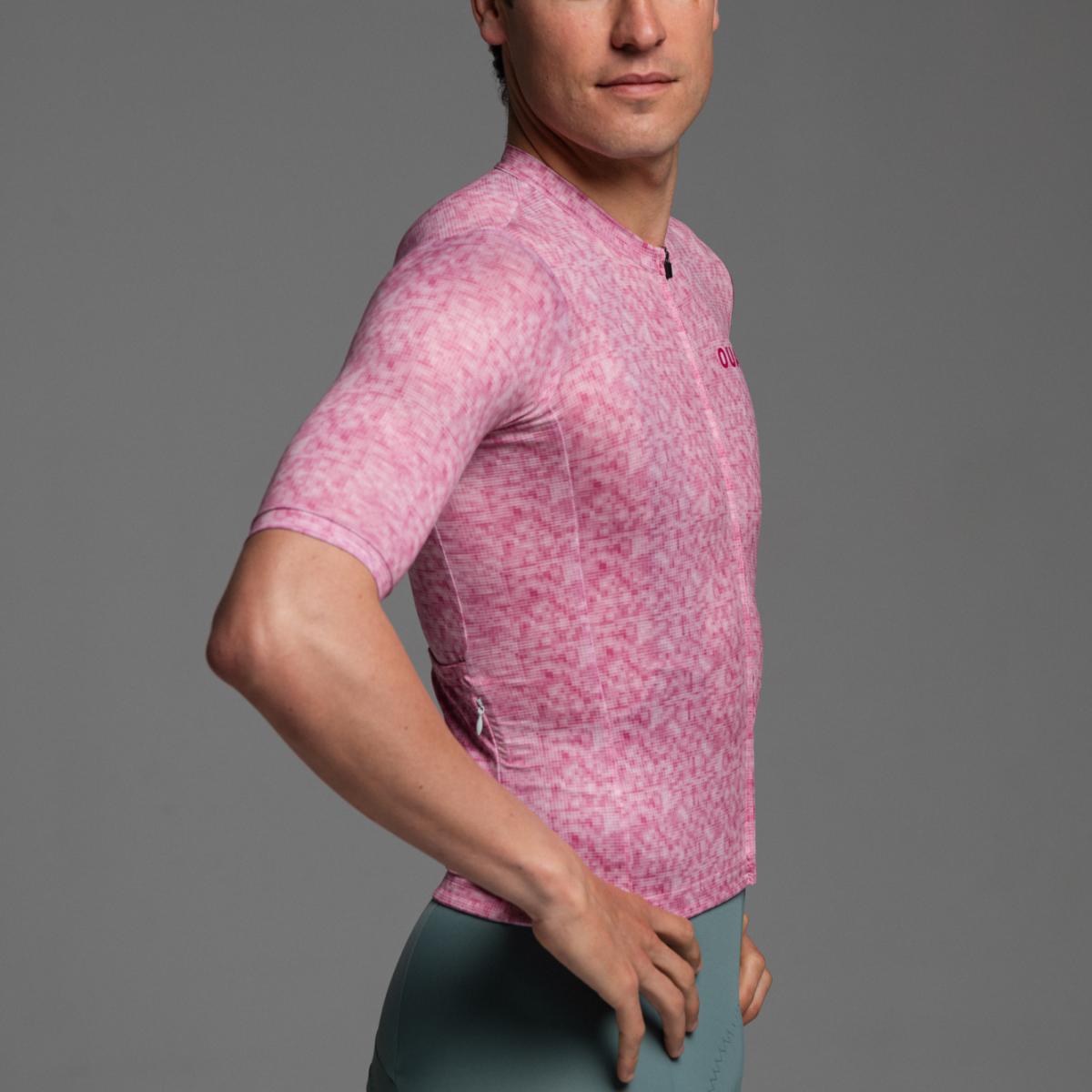 Maillot de ciclismo Unisex Pink Pixel SIGNATURE OUAR - Rosa / Blanco Rosa / Blanco-6