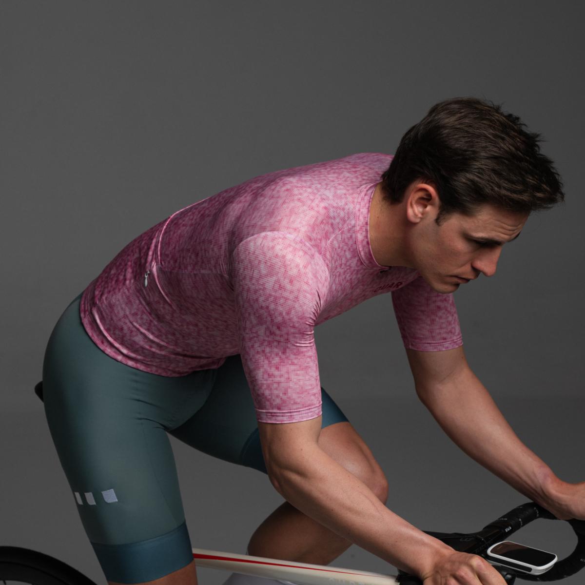 Maillot de ciclismo Unisex Pink Pixel SIGNATURE OUAR - Rosa / Blanco Rosa / Blanco-10