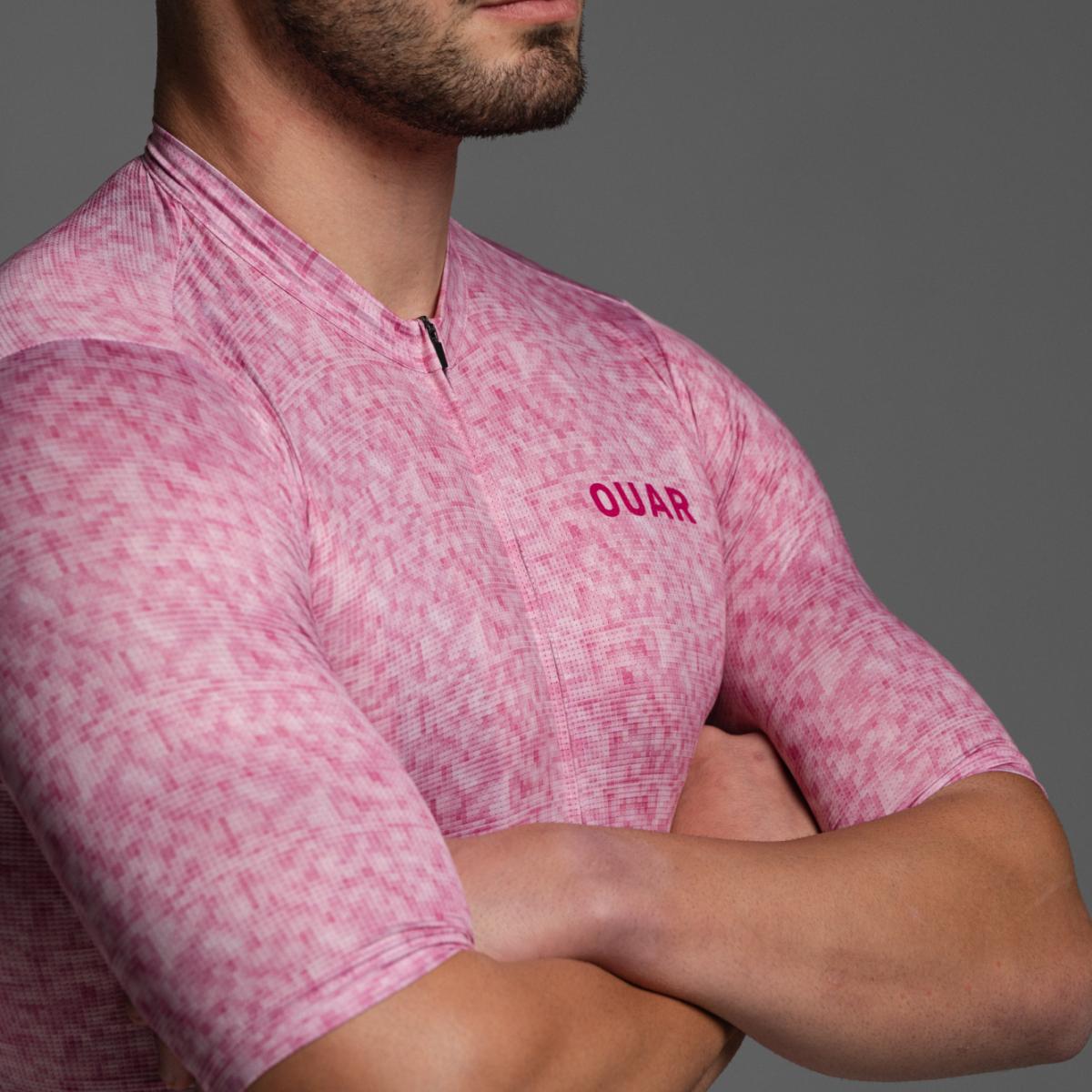 Maillot de ciclismo Unisex Pink Pixel SIGNATURE OUAR - Rosa / Blanco Rosa / Blanco-18