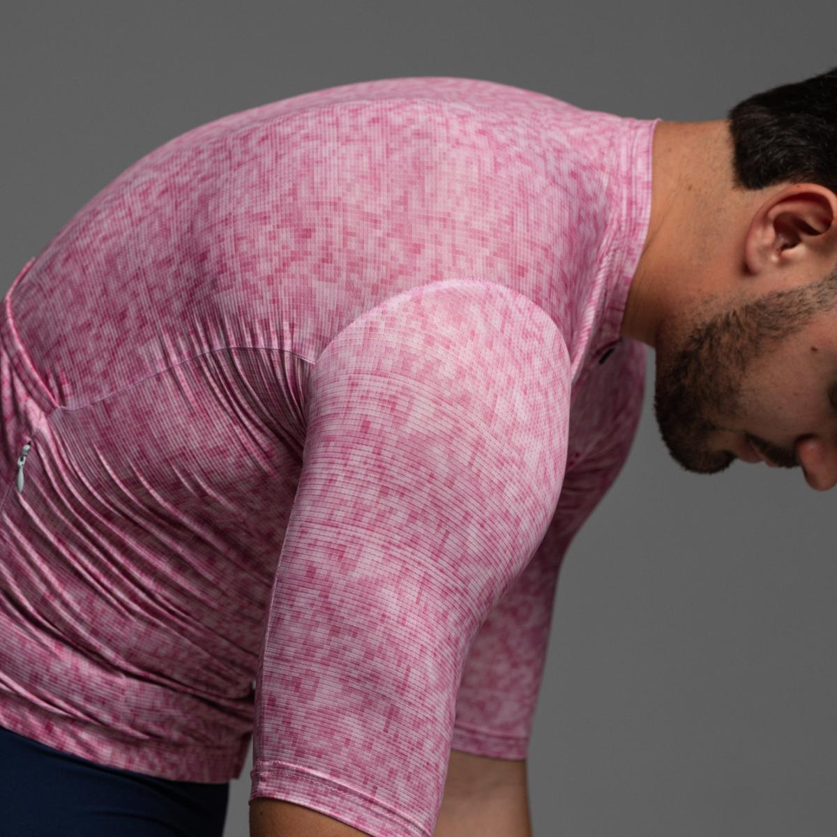 Maillot de ciclismo Unisex Pink Pixel SIGNATURE OUAR - Rosa / Blanco Rosa / Blanco-21