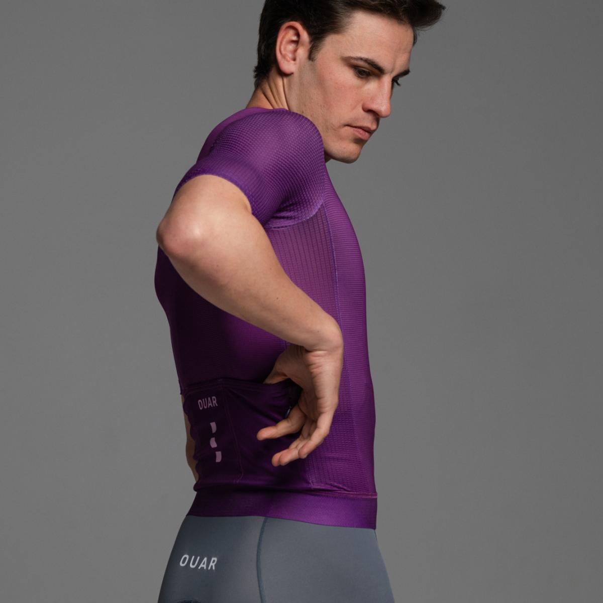 Maillot de ciclismo Unisex True Purple AERYS OUAR - Morado Morado-14