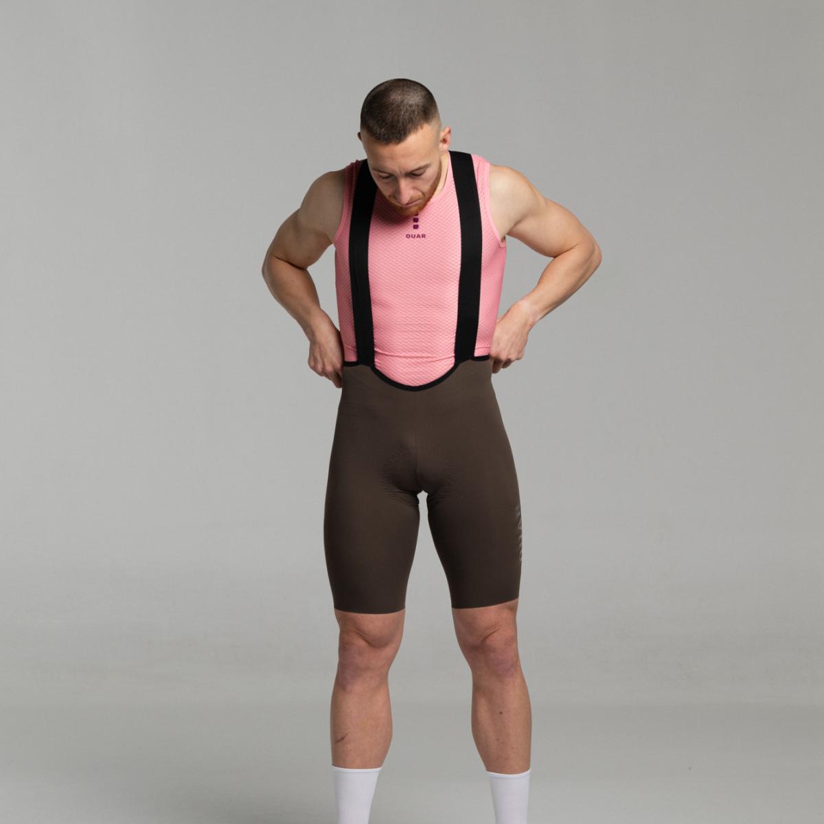 Ouar Culotte de ciclismo de Hombre Cocoa AERYS Marrón
