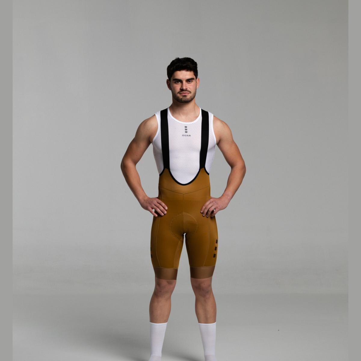 Culotte de ciclismo de Hombre Terroir EVO OUAR - Amarillo / Marrón Amarillo / Marrón-8