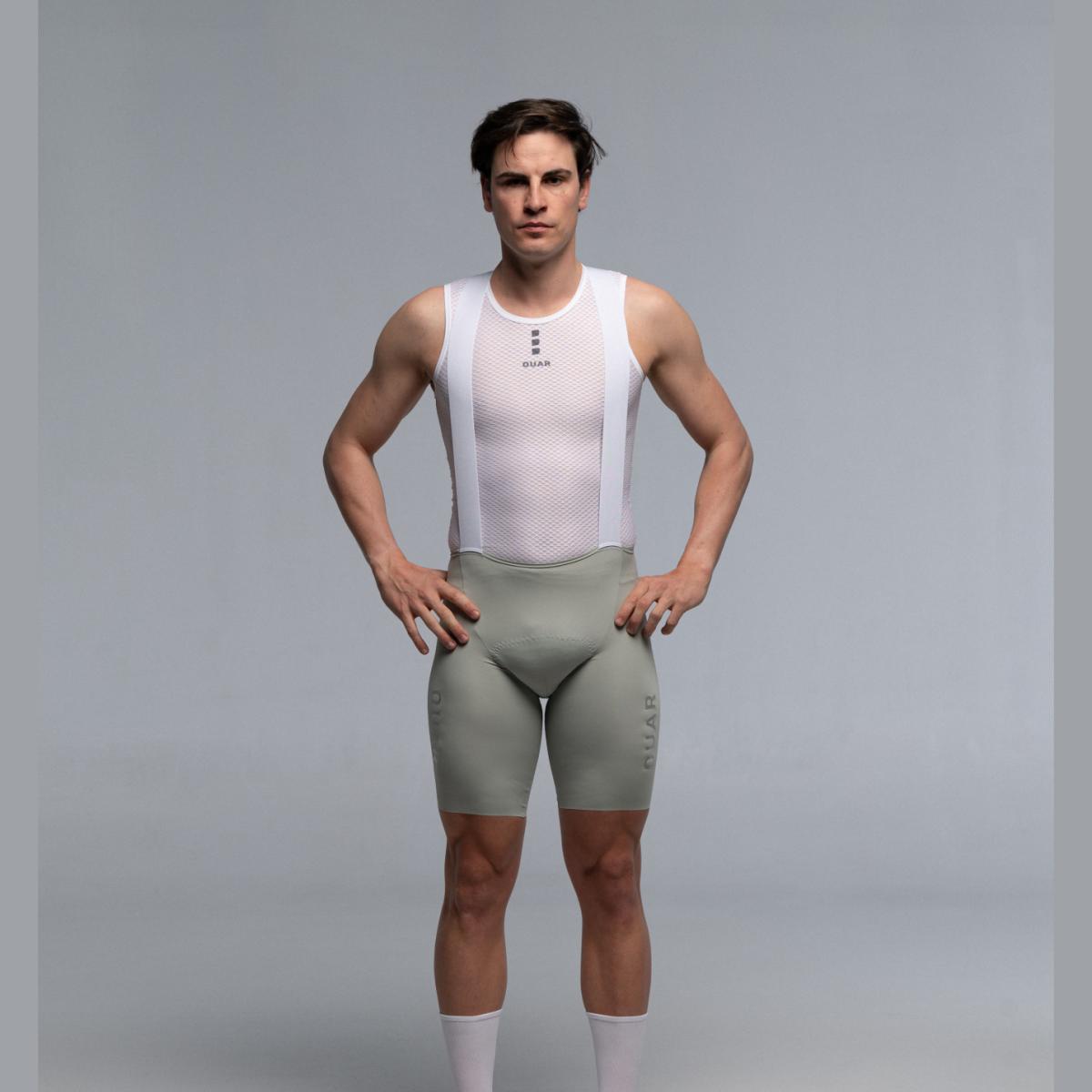 Ouar Camiseta de ciclismo Unisex White Base Layer Blanco