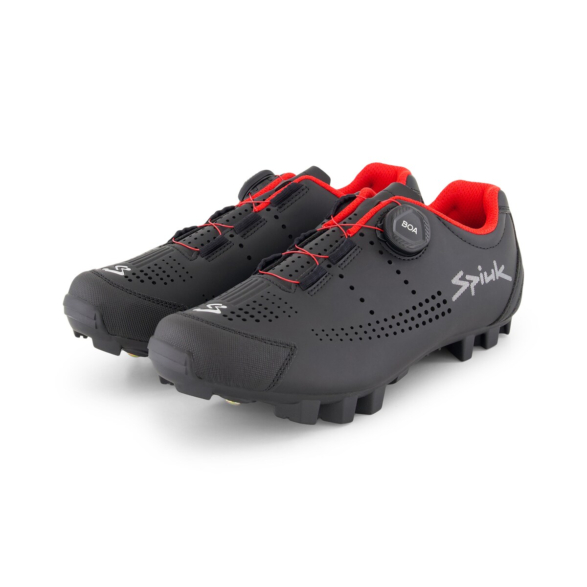 Sapatilhas de Ciclismo de Montanha Unissexo Vega Preto / Vermelho-6