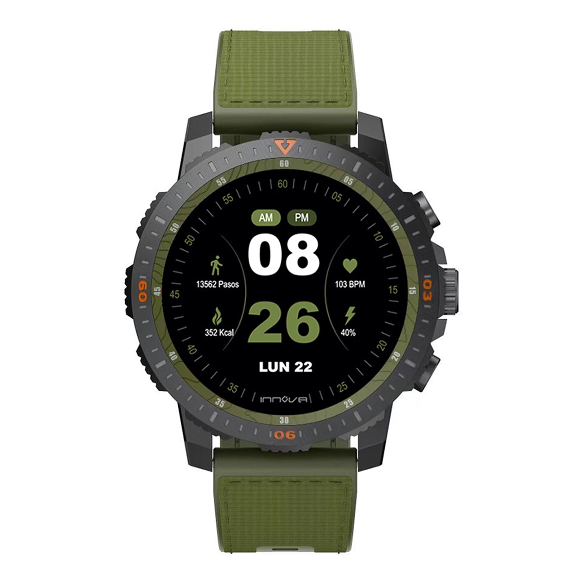 Smartwatch Fitness Tornado Verde-militar-2