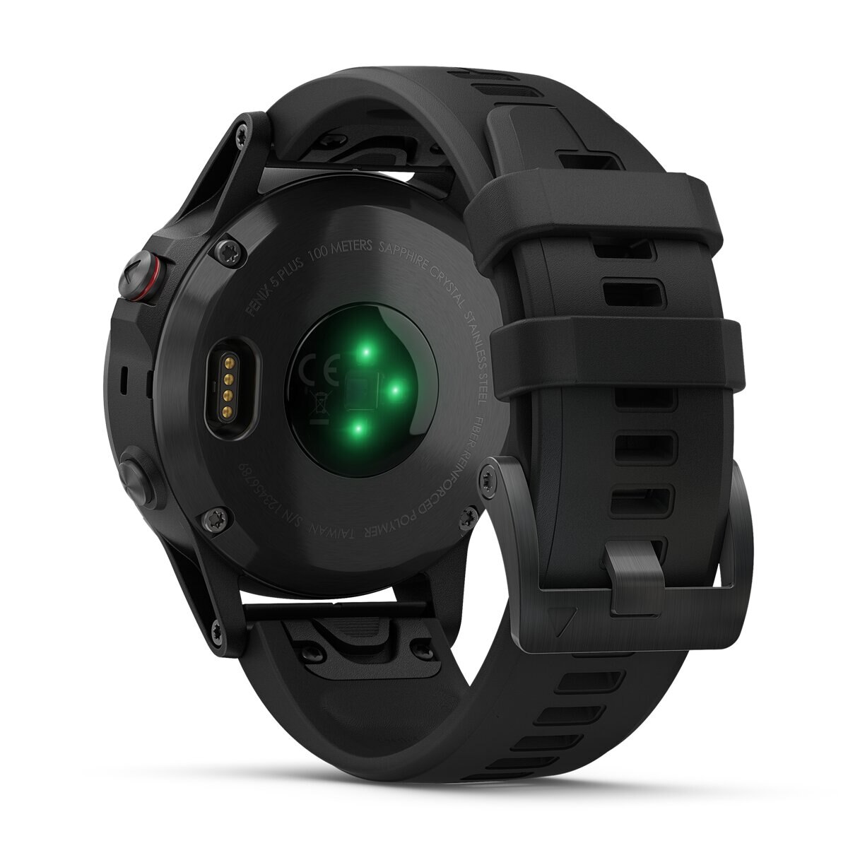 Relógio GPS com pulsómetro Fénix 5 Plus Zafiro Garmin Preto-2