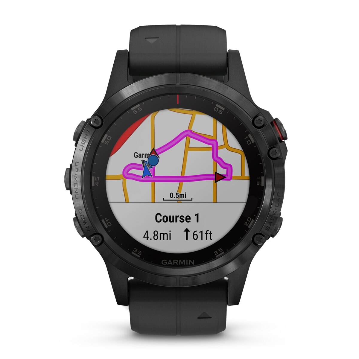 Relógio GPS com pulsómetro Fénix 5 Plus Zafiro Garmin Preto-5