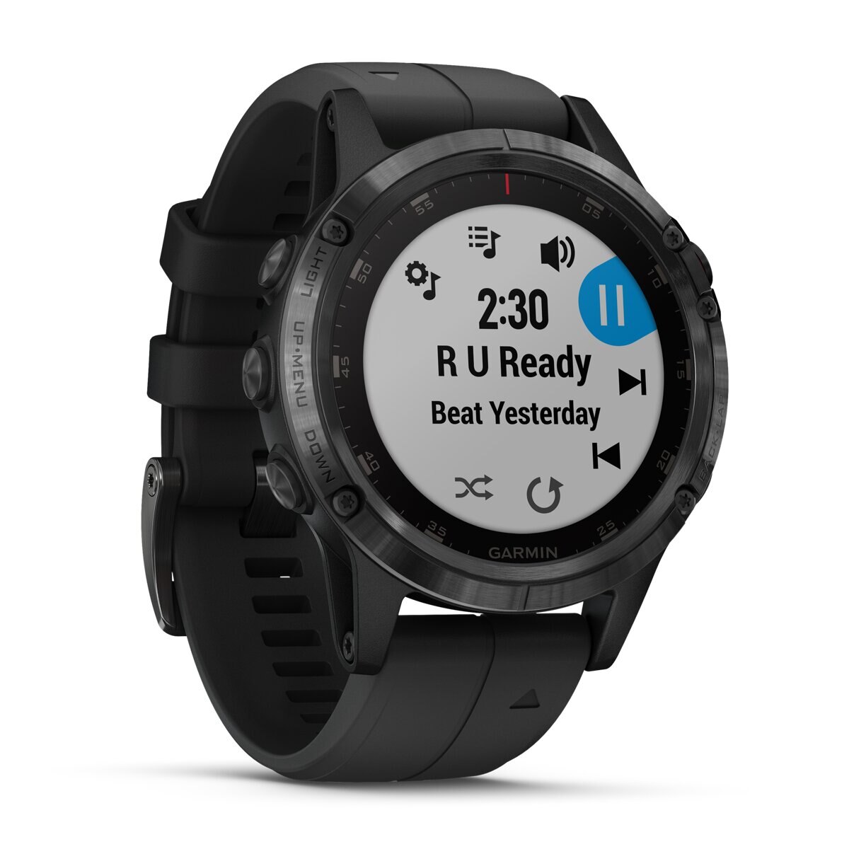 Relógio GPS com pulsómetro Fénix 5 Plus Zafiro Garmin Preto-6