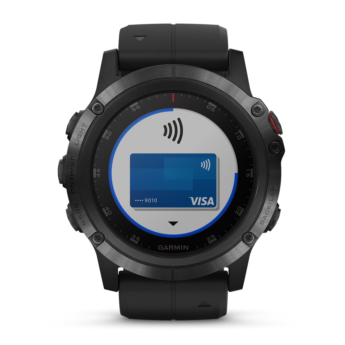 Relógio GPS com pulsómetro Fénix 5X Plus Zafiro Garmin Preto-5