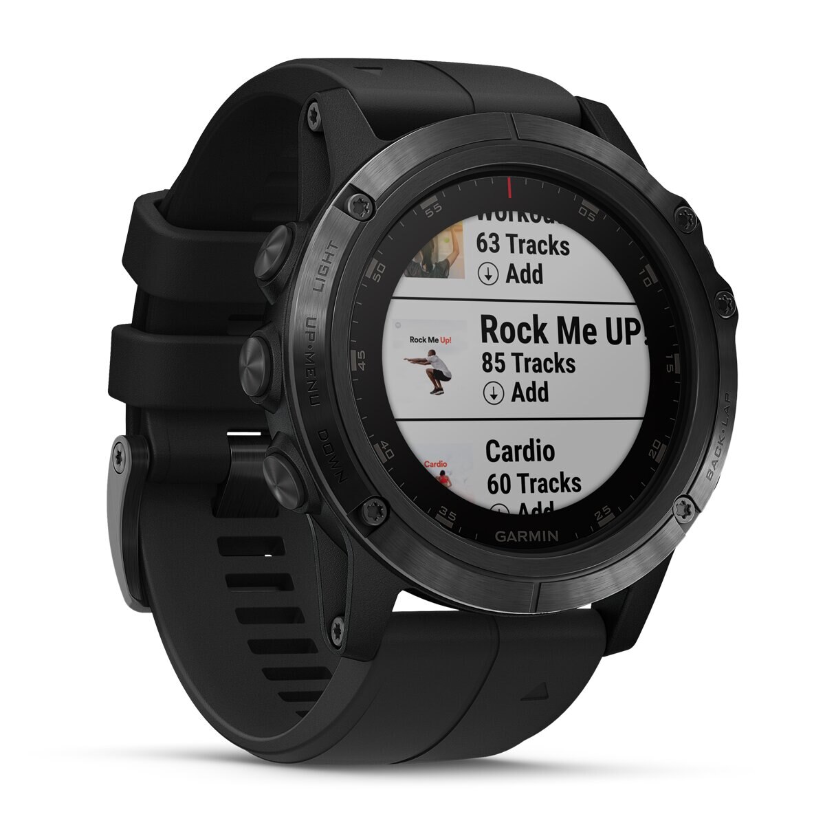 Relógio GPS com pulsómetro Fénix 5X Plus Zafiro Garmin Preto-6