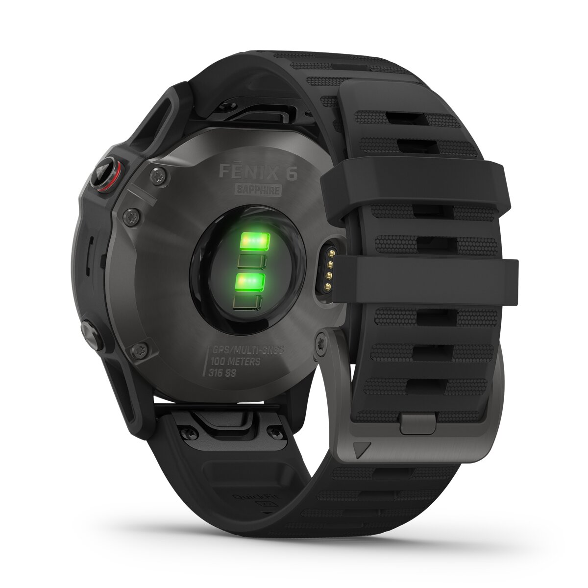 Relógio GPS com pulsómetro Fenix 6 Zafiro Garmin Cinzento / Preto-2
