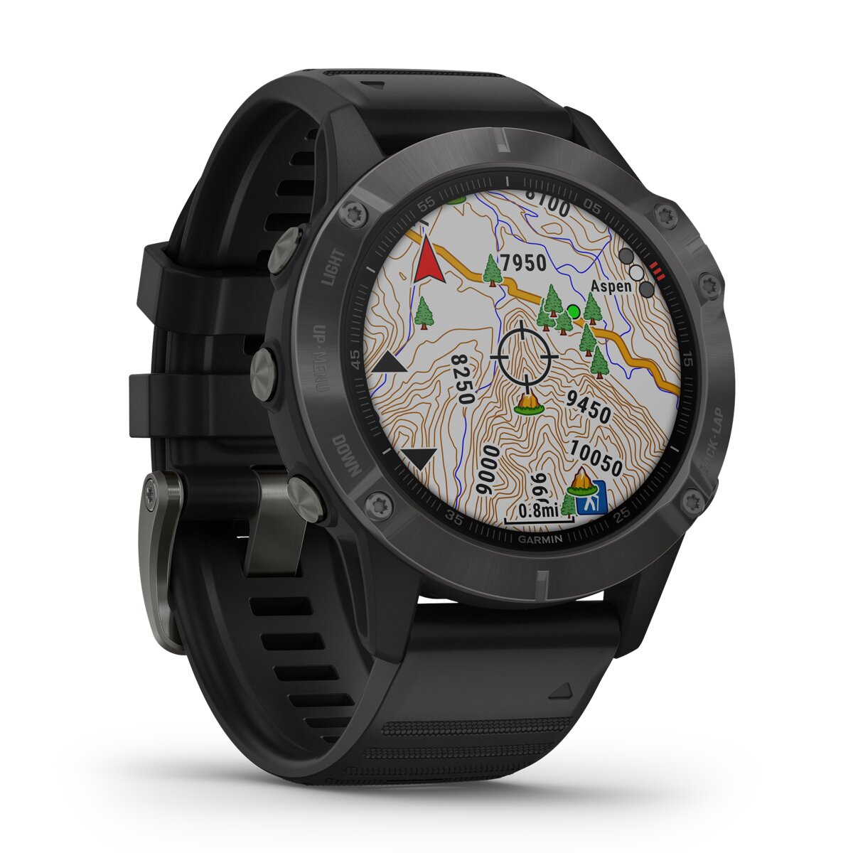 Relógio GPS com pulsómetro Fenix 6 Zafiro Garmin Cinzento / Preto-6