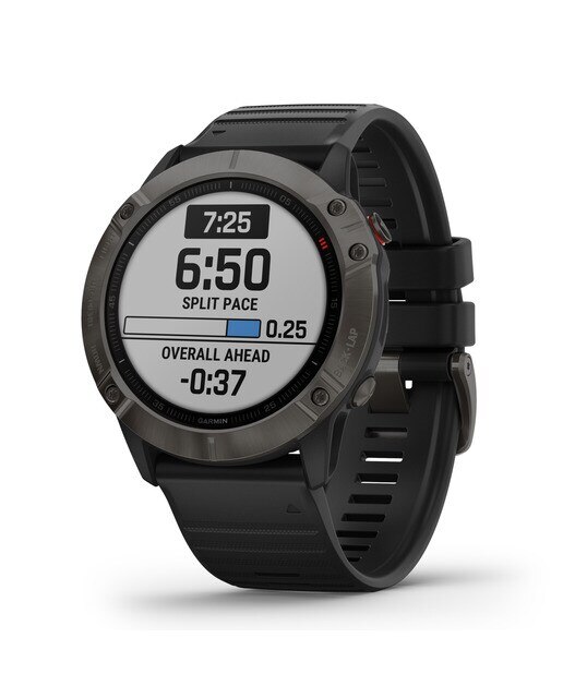 Relógio GPS com pulsómetro Fenix 6X Safira Garmin Cinzento / Preto-1