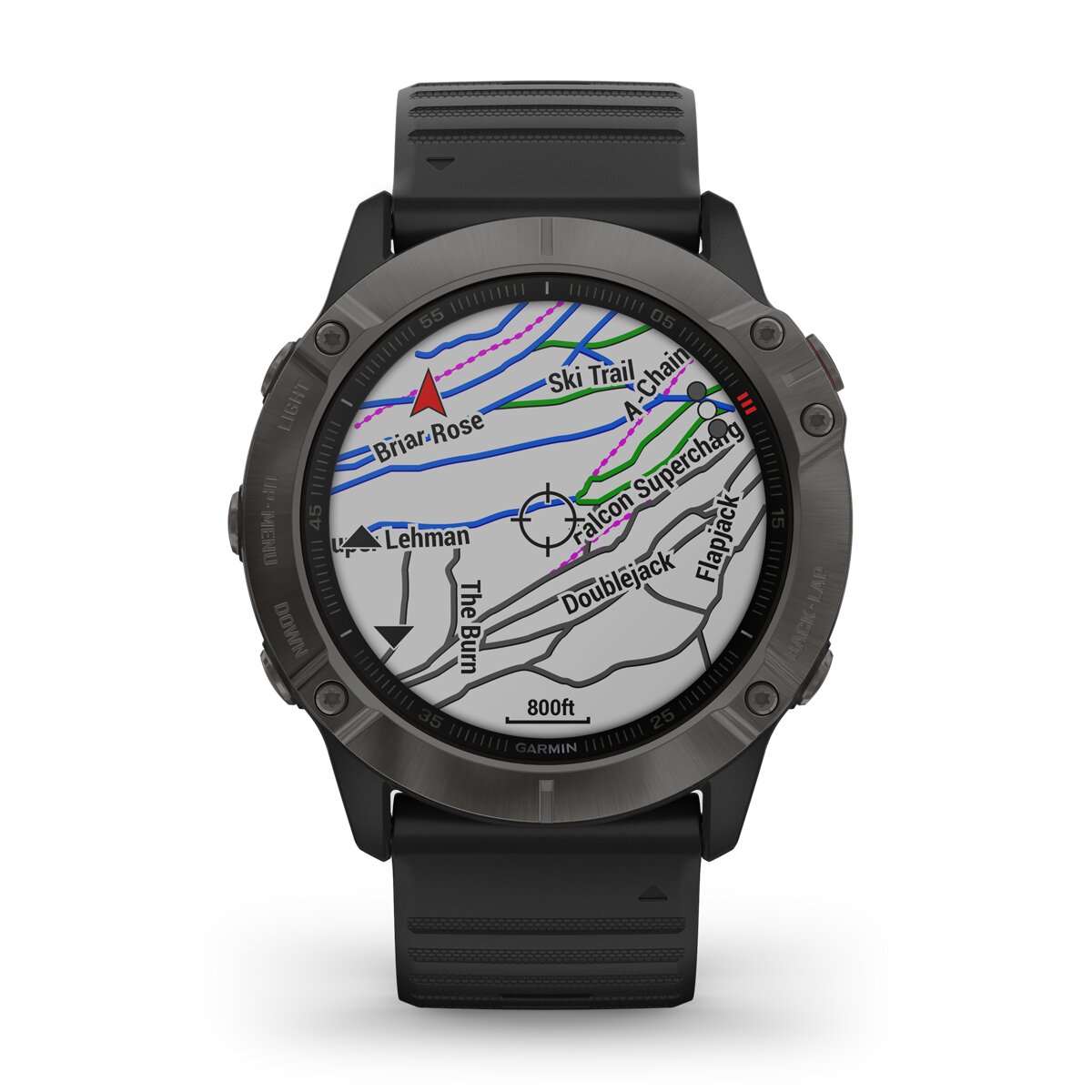 Relógio GPS com pulsómetro Fenix 6X Safira Garmin Cinzento / Preto-2