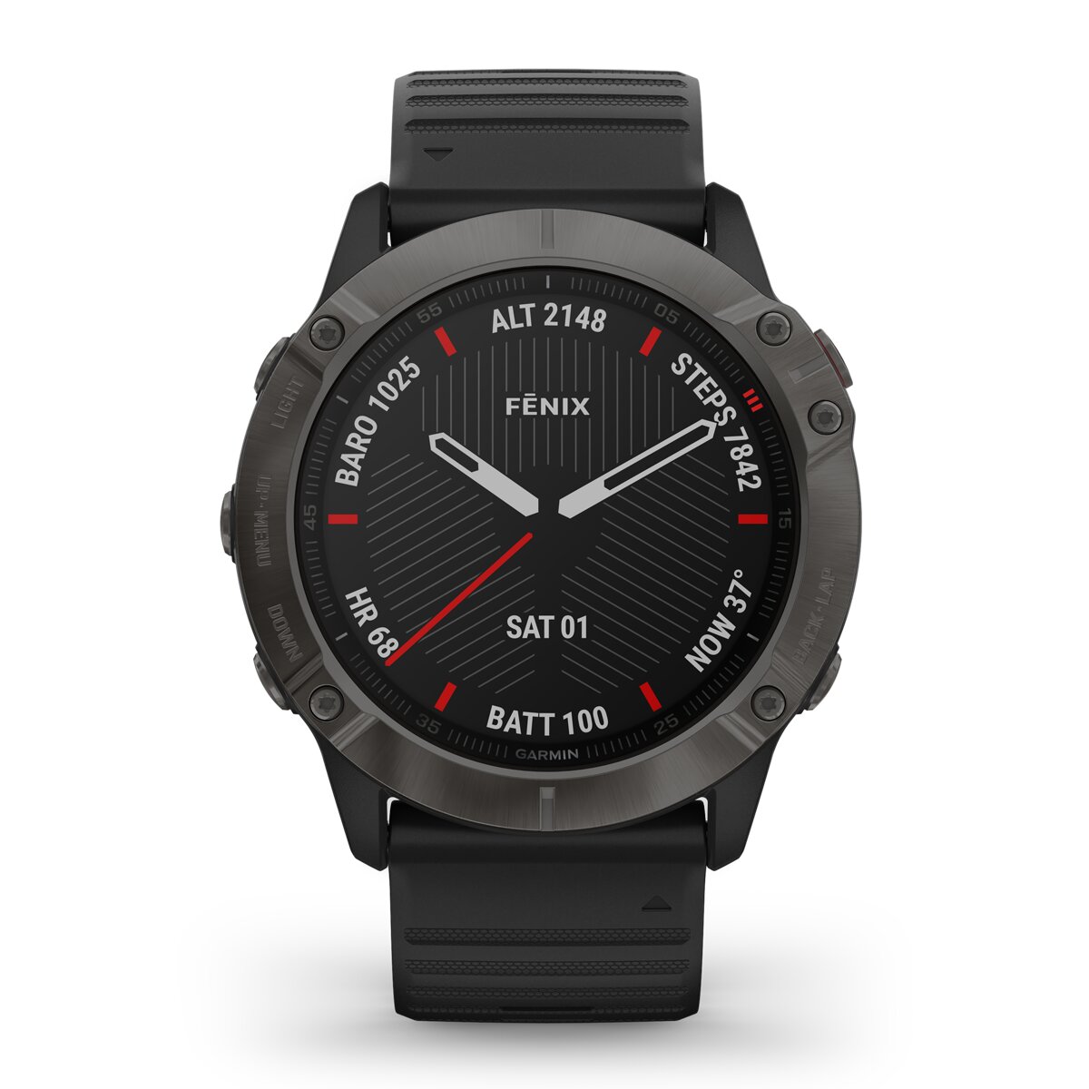 Relógio GPS com pulsómetro Fenix 6X Safira Garmin Cinzento / Preto-3