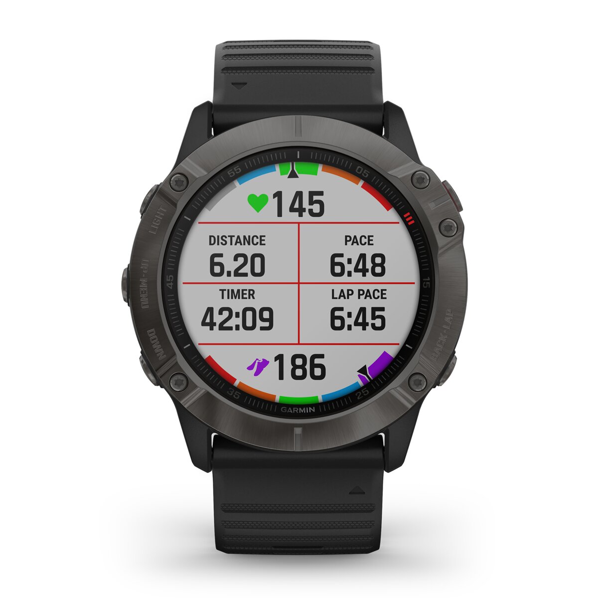 Relógio GPS com pulsómetro Fenix 6X Safira Garmin Cinzento / Preto-4